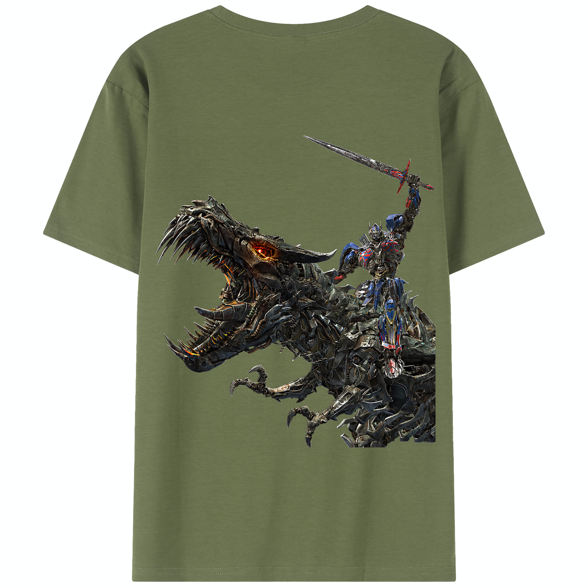 （画像用） Transformers トランスフォーマー 綿100％半袖Tシャツ（背面プリント）